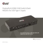 Club 3D KVM Switch - CSV-1585 (2xUSB-C to HDMI, DP, USB-C 100W PD3.0, 2xUSB-C, 3xUSB-A, 3,5 Jack, RJ45, 4k60Hz) - Image 2