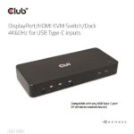 Club 3D KVM Switch - CSV-1585 (2xUSB-C to HDMI, DP, USB-C 100W PD3.0, 2xUSB-C, 3xUSB-A, 3,5 Jack, RJ45, 4k60Hz) - Image 3
