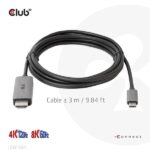Club 3D Kábel - CAC-1587 (USB-C Gen 2 to HDMI, 4K120HZ 8K60HZ, HDR10+, DSC1.2, 3m, aktív) - Image 7