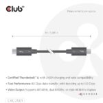 Club 3D Kábel - CAC-2501 (Thunderbolt 5 USB-C to USB-C, 240W, 80/120 Gbps, EPR, 8K240Hz, 1m) - Image 4