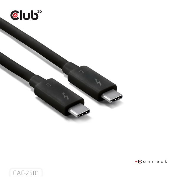 Club_3D_Kabel_-_CAC-2501_Thunderbolt_5_USB-C_to_USB-C_240W_80120_Gbps_EPR_8K240Hz_1m-i455681.jpg Club 3D Kábel - CAC-2501 (Thunderbolt 5 USB-C to USB-C, 240W, 80/120 Gbps, EPR, 8K240Hz, 1m) - Image 6