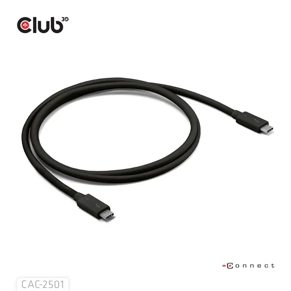 Club 3D Kábel - CAC-2501 (Thunderbolt 5 USB-C to USB-C, 240W, 80/120 Gbps, EPR, 8K240Hz, M/M, 1m) - Image 7