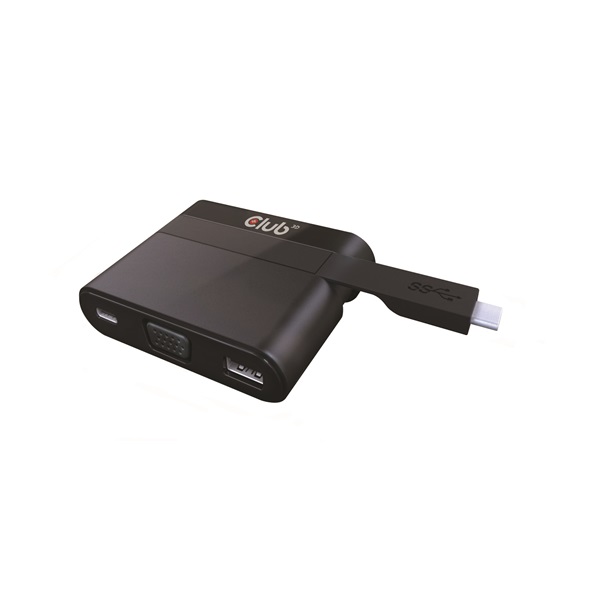 Club 3D Notebook Dokkoló - CSV-1532 (60W, 3.0 USB-C to D-Sub, VGA, 3.0 USB-A, (for Data) 3.0 USB-C) - Image 2