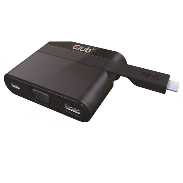 Club 3D Notebook Dokkoló - CSV-1532 (60W, 3.0 USB-C to D-Sub, VGA, 3.0 USB-A, (for Data) 3.0 USB-C) - Image 3