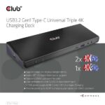 Club 3D Notebook Dokkoló - CSV-1562 (60W, 3.2 USB-C to 3xHDMI, 2x DP, 6x 3.2 USB-A, RJ45. 3,5 Jack) - Image 6