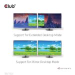 Club 3D Notebook Dokkoló - CSV-1562 (60W, 3.2 USB-C to 3xHDMI, 2x DP, 6x 3.2 USB-A, RJ45. 3,5 Jack) - Image 8