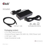 Club 3D Notebook Dokkoló - CSV-1562 (60W, 3.2 USB-C to 3xHDMI, 2x DP, 6x 3.2 USB-A, RJ45. 3,5 Jack) - Image 12