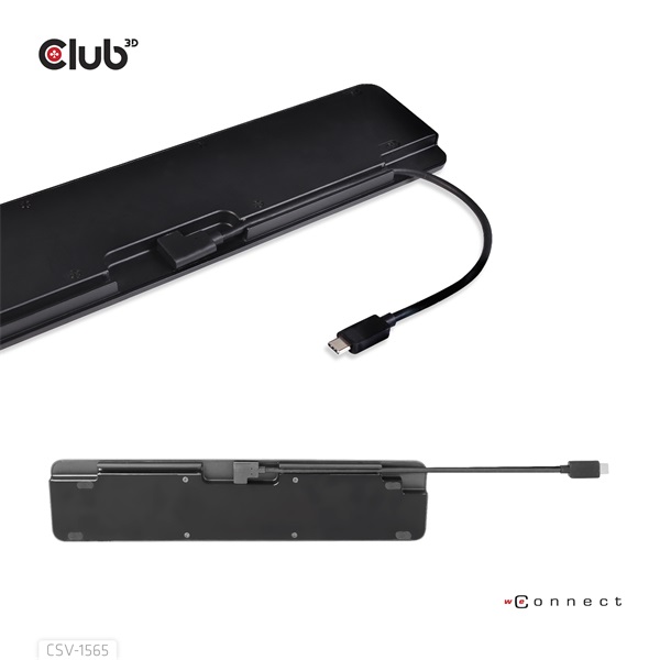 Club 3D Notebook Dokkoló - CSV-1565 (100W, USB-C to 5xUSB-A Gen 1, 2x USB-A 2.0, HDMI, DP,VGA, RJ45, Micro SD, 3,5 Jack) - Image 3