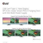 Club 3D Notebook Dokkoló - CSV-1565 (100W, USB-C to 5xUSB-A Gen 1, 2x USB-A 2.0, HDMI, DP,VGA, RJ45, Micro SD, 3,5 Jack) - Image 10