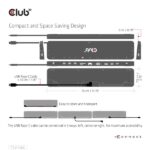 Club 3D Notebook Dokkoló - CSV-1565 (100W, USB-C to 5xUSB-A Gen 1, 2x USB-A 2.0, HDMI, DP,VGA, RJ45, Micro SD, 3,5 Jack) - Image 14