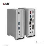 Club 3D Notebook Dokkoló - CSV-1568 (120W, Gen 2 USB-C to 4x USB-A, USB-C Gen 2, 2xHDMI, DP, VGA, RJ45, DC) - Image 2