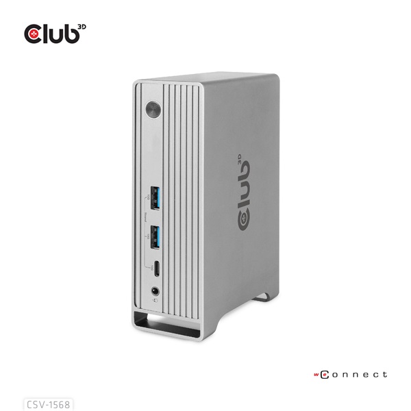 Club 3D Notebook Dokkoló - CSV-1568 (120W, Gen 2 USB-C to 4x USB-A, USB-C Gen 2, 2xHDMI, DP, VGA, RJ45, DC) - Image 3