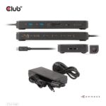 Club 3D Notebook Dokkoló - CSV-1581 (140W, Thunderbolt 4 to 3xThunderbolt 4, 3xUSB-A, SD, TF, RJ45, 3,5 Jack, DC) - Image 5
