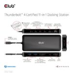Club 3D Notebook Dokkoló - CSV-1581 (140W, Thunderbolt 4 to 3xThunderbolt 4, 3xUSB-A, SD, TF, RJ45, 3,5 Jack, DC) - Image 12