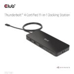Club 3D Notebook Dokkoló - CSV-1581 (140W, Thunderbolt 4 to 3xThunderbolt 4, 3xUSB-A, SD, TF, RJ45, 3,5 Jack, DC) - Image 15