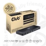 Club 3D Notebook Dokkoló - CSV-1582 (140W, Thunderbolt 4, DP, 2xHDMI, USB-C, 4xUSB-A, SD, TF, RJ45, 3,5 Jack, DC) - Image 11