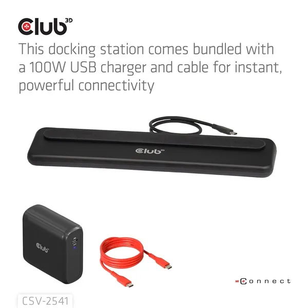 Club 3D Notebook Dokkoló - CSV-2541 (USB-C to 4xUSB-C, 2xUSB-A, 2xHDMI, 2xDP, RJ45, SD/MicroSD, 100W PD, 4K60hz) - Image 4