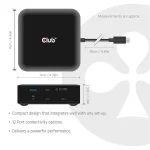 Club 3D Notebook Dokkoló - CSV-2542 (USB-C to 2x Displayport 8K60Hz + 2x HDMI 4K60Hz PD3.0 100Watt Ethernet 2.5G) - Image 11