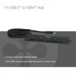 Club 3D Notebook Dokkoló - CSV-2555 (140W, USB-C to 4K60Hz HDMI, USB-C, RJ-45, 2x USB-A, MicroSD, SD) - Image 2