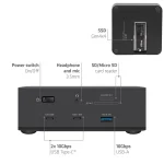 Club 3D Notebook Dokkoló - CSV-2562 (180W,Thunderbolt 5 to 2xHDMI, 2xUSB-C, 10Gbps, 2xUSB-A 5Gbps, 1x 10Gbps, 2.5G, M.2) - Image 7