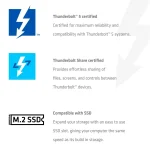 Club 3D Notebook Dokkoló - CSV-2562 (180W,Thunderbolt 5 to 2xHDMI, 2xUSB-C, 10Gbps, 2xUSB-A 5Gbps, 1x 10Gbps, 2.5G, M.2) - Image 13