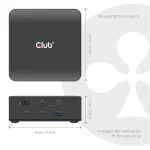 Club 3D Notebook Dokkoló - CSV-2562 (180W,Thunderbolt 5 to 2xHDMI, 2xUSB-C, 10Gbps, 2xUSB-A 5Gbps, 1x 10Gbps, 2.5G, M.2) - Image 4