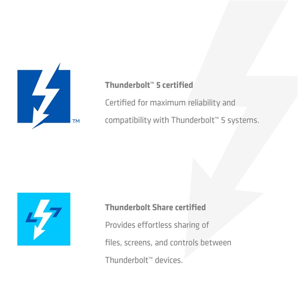 Club 3D Notebook Dokkoló - CSV-2563 (180W,Thunderbolt 5 to 3xUSB-C, USB-A, 1x 8K60Hz, 3x 5K60Hz) - Image 7
