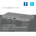 Club 3D Notebook Dokkoló - CSV-2563 (180W,Thunderbolt 5 to 3xUSB-C, USB-A, 1x 8K60Hz, 3x 5K60Hz) - Image 2
