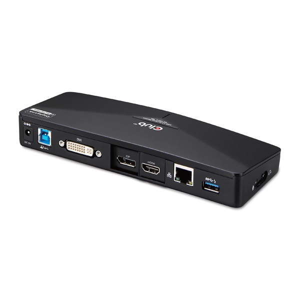 Club 3D Notebook Dokkoló - CSV-3103D (DUAL DISPLAY/4K, 3.2 USB-A to HDMI, DP, DVI-D, 3xUSB-A, RJ45, 3.5 Jack Audio +Mic) - Image 2