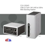Club 3D Notebook Dokkoló - CSV-3104D (4K UHD, 3.0 USB-A to HDMI, DVI-I, 4xUSB-A, RJ45, 3.5 Jack Audio + Mic)