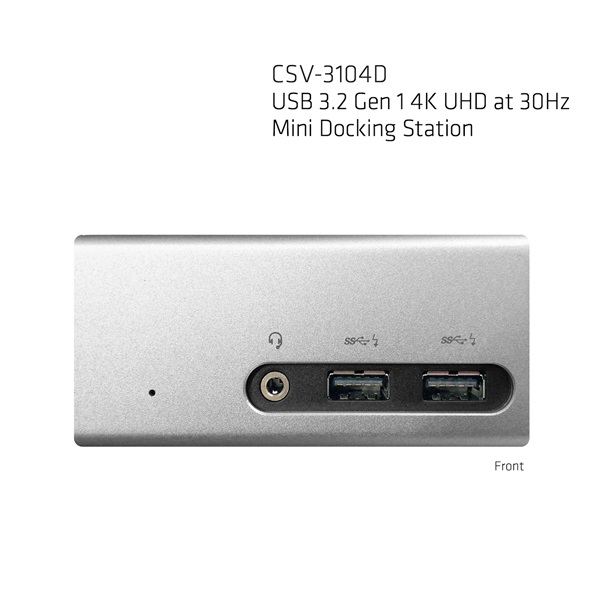 Club 3D Notebook Dokkoló - CSV-3104D (4K UHD, 3.0 USB-A to HDMI, DVI-I, 4xUSB-A, RJ45, 3.5 Jack Audio + Mic) - Image 8