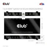 Club 3D Splitter - CSV-1383 (1 to 8 HDMI, 4K60Hz, HDR, Full 3D, 6Gbps, 12-bit Deep Color) - Image 10