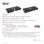 Club 3D Splitter - CSV-1383 (1 to 8 HDMI, 4K60Hz, HDR, Full 3D, 6Gbps, 12-bit Deep Color) - Image 12