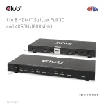 Club 3D Splitter - CSV-1383 (1 to 8 HDMI, 4K60Hz, HDR, Full 3D, 6Gbps, 12-bit Deep Color) - Image 13