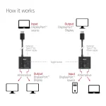 Club 3D Switch - CSV-1009 (DisplayPort 1.4 to 2x DisplayPort, 8K60Hz) - Image 4