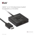 Club 3D Switch - CSV-1384 (HDMI 2-az-1-ben, Kétirányú, 8K60Hz/4K120Hz, HDR, HDMI 2.1) - Image 13