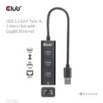 Club 3D USB Hub - CSV-1430A (3.2 USB-A to 3xUSB-A, RJ45) - Image 8
