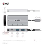 Club 3D USB Hub - CSV-1543 (USB-C Gen 2 to USB-C (data), USB-C (data+charge), USB-A (data), USB-A (data+charge) - Image 5