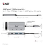 Club 3D USB Hub - CSV-1543 (USB-C Gen 2 to USB-C (data), USB-C (data+charge), USB-A (data), USB-A (data+charge) - Image 7