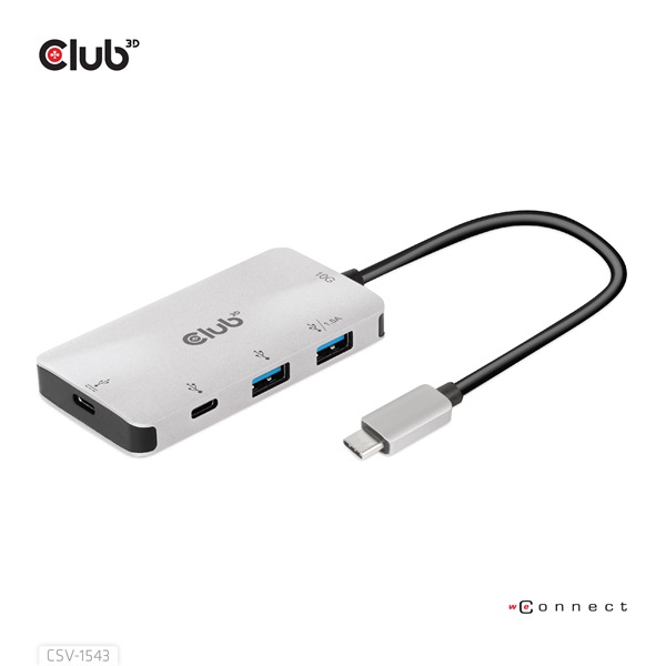 Club 3D USB Hub - CSV-1543 (USB-C Gen 2 to USB-C (data), USB-C (data+charge), USB-A (data), USB-A (data+charge) - Image 8