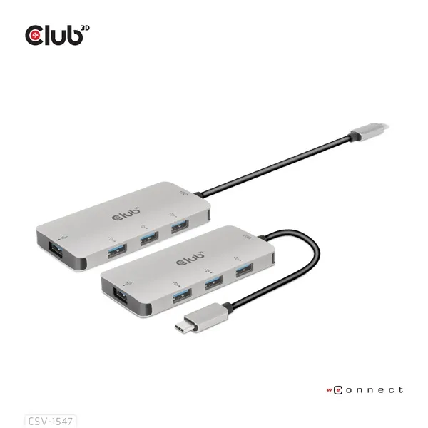 Club 3D USB Hub - CSV-1547 (USB-C Gen 2 to 4xUSB-A 10 Gbps) - Image 3