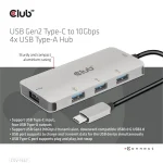 Club 3D USB Hub - CSV-1547 (USB-C Gen 2 to 4xUSB-A 10 Gbps) - Image 6