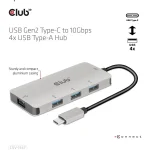 Club 3D USB Hub - CSV-1547 (USB-C Gen 2 to 4xUSB-A 10 Gbps) - Image 7