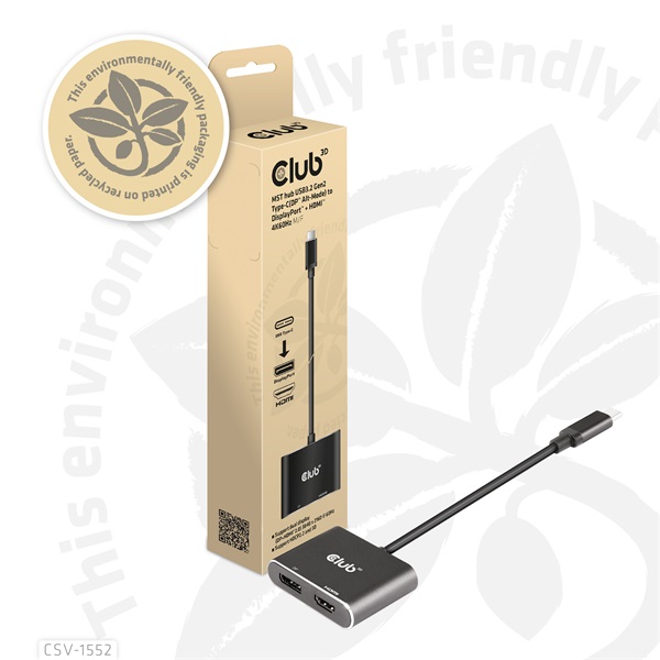 Club 3D USB Hub - CSV-1552 (3.2 USB-C Gen 1 to DisplayPort, HDMI, 4k60Hz) - Image 11