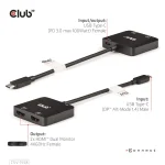 Club 3D MST Hub - CSV-1558 (3.2 USB-C to 2xHDMI, USB-C 100W PD3.0, M/F, 4k60Hz) - Image 6