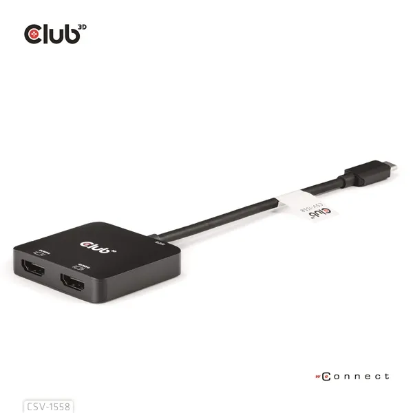 Club 3D MST Hub - CSV-1558 (3.2 USB-C to 2xHDMI, USB-C 100W PD3.0, M/F, 4k60Hz) - Image 7