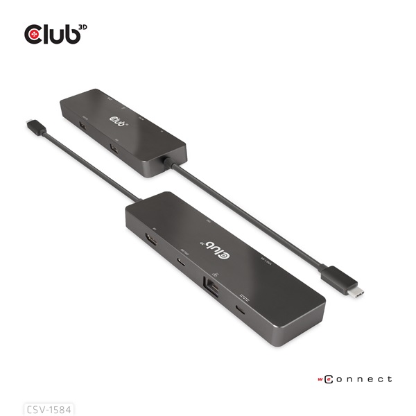 Club 3D USB Hub - CSV-1584 (3.2 USB-C Gen 2 to USB-C, 2xUSB-A, USB-C 100W PD, HDMI, RJ45, 8K60hz) - Image 15