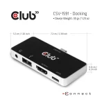 Club 3D USB Hub - CSV-1591 (3.1 USB-C Gen 1 to HDMI, 2.0 USB-A, USB-C 100W, 3,5 Jack, 4k60Hz) - Image 2