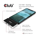 Club 3D USB Hub - CSV-1591 (3.1 USB-C Gen 1 to HDMI, 2.0 USB-A, USB-C 100W, 3,5 Jack, 4k60Hz) - Image 3