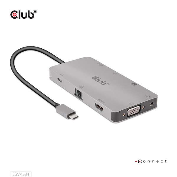 Club_3D_USB_Hub_-_CSV-1594_31_USB-C_Gen_1_to_HDMI_2xUSB-A_Gen_1_USB-C_Gen_1_VGA_SD_Micro_SD_30_RJ45_35_Jack-i452726.jpg Club 3D USB Hub - CSV-1594 (3.1 USB-C Gen 1 to HDMI, 2xUSB-A Gen 1, USB-C Gen 1, VGA, SD, Micro SD 3.0, RJ45, 3,5 Jack) - Image 1
